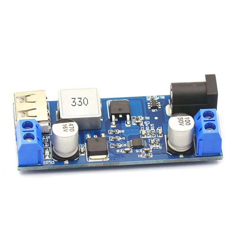 DC-DC 24V/12V To 5V 5A Step Down Power Supply Buck Converter Replace LM2596S Adjustable USB Step-down Charging Module For Phone