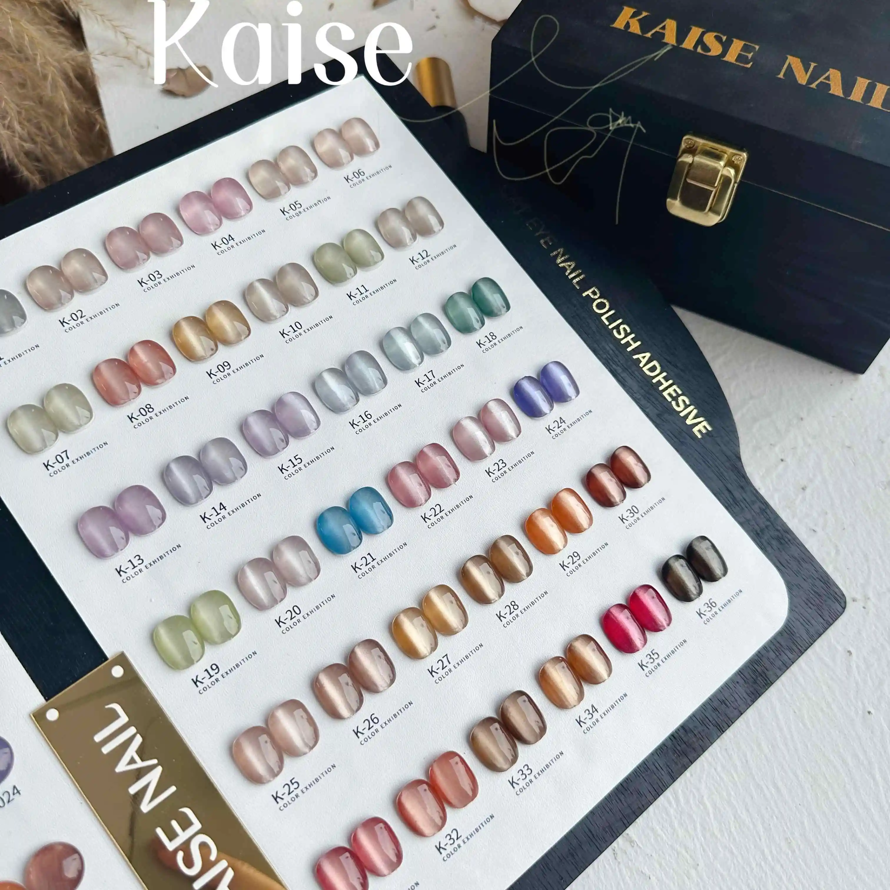 KAISE 36 colors Cat eye Nail gel set 2024 New Professional Hot sale Non-toxic UV gel Nail salon Fashion Nail art kit Wholesale