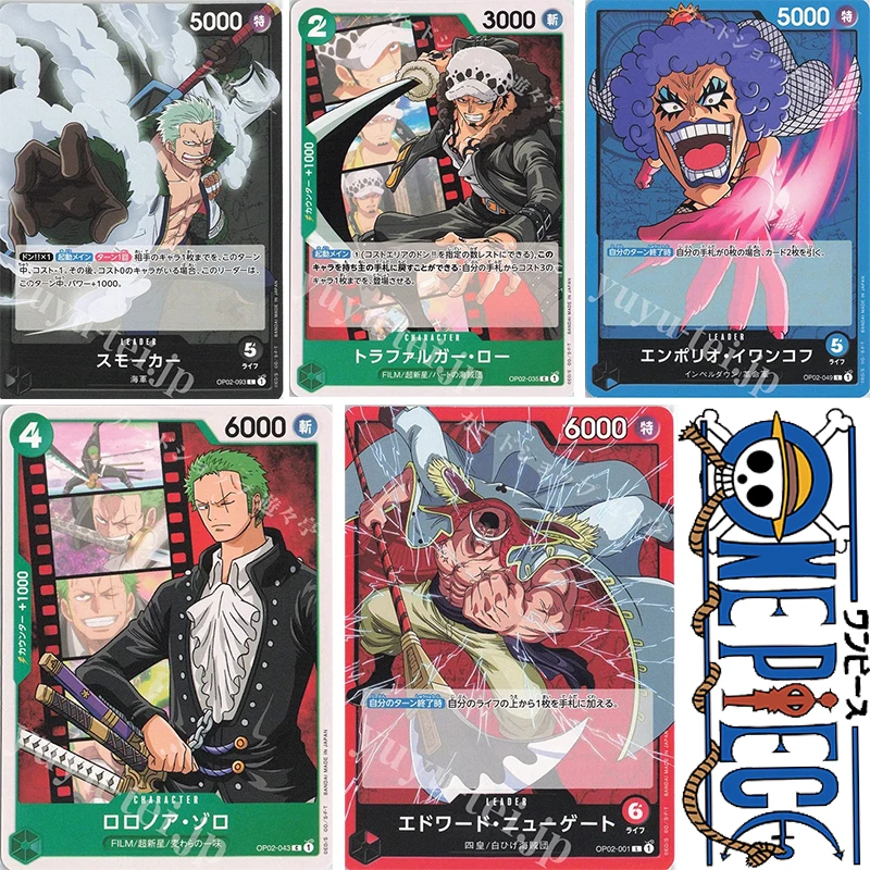 Anime ONE PIECE OPCG C L series Roronoa Zoro Edward Newgate Trafalgar D. Water Law collection card Christmas birthday gift