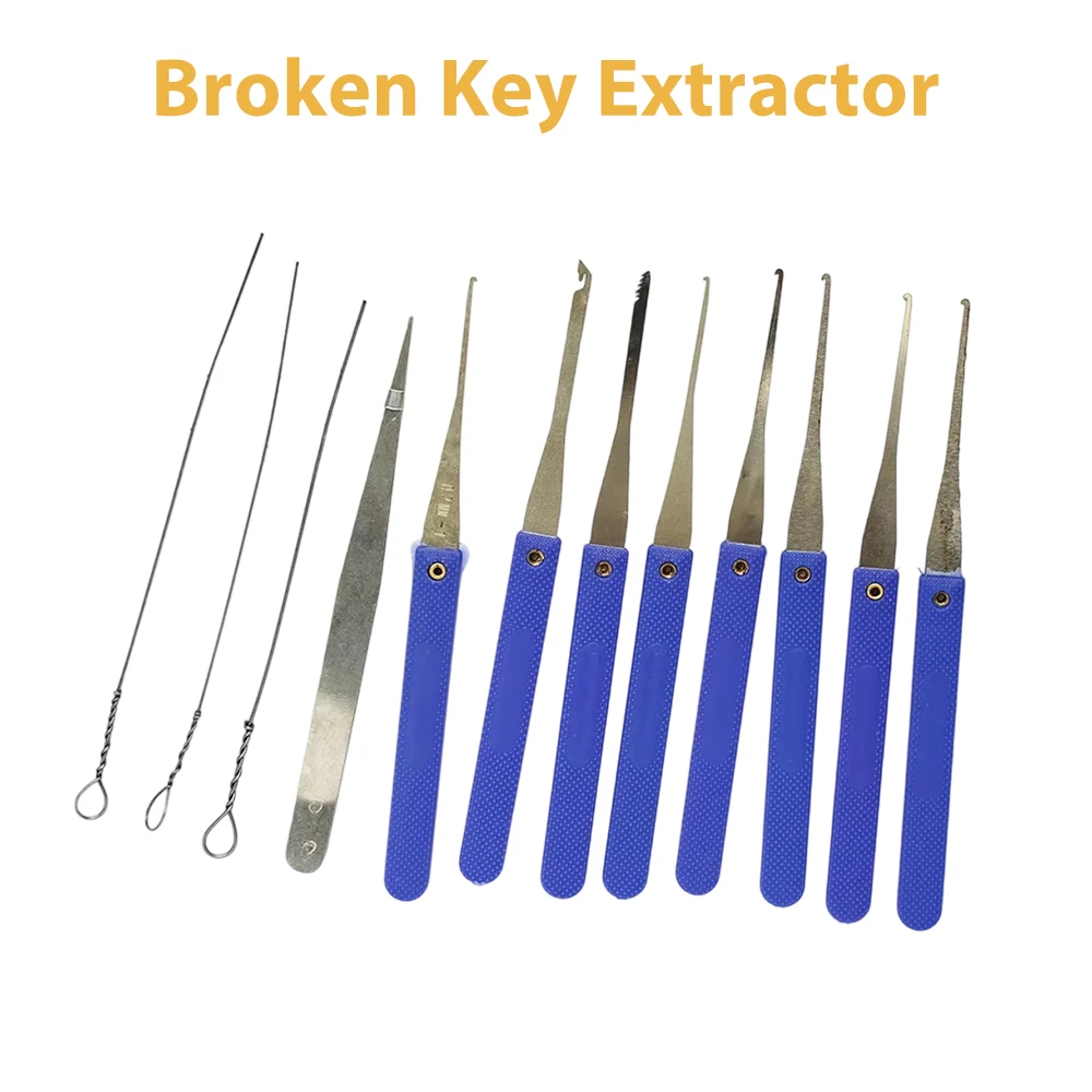 KATWAY 18-in-1 Broken Key Extractor Tools Kit with Tension Wrench, Locksmith Tool Set for Home, Family Life Helper HH-AA423