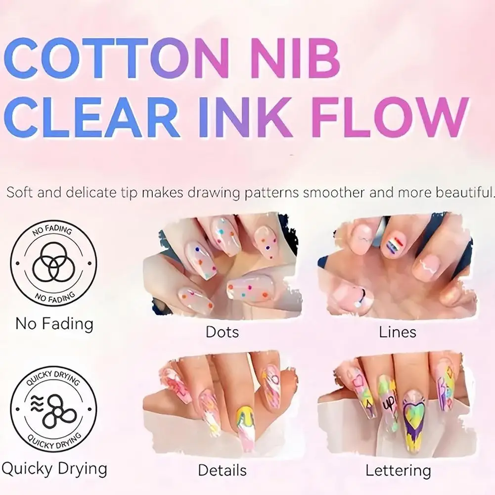 Nail Polish Pen colorful quick drying nails art painting pens fashion waterproof long-lasting Vibrant Nails supplies for woman