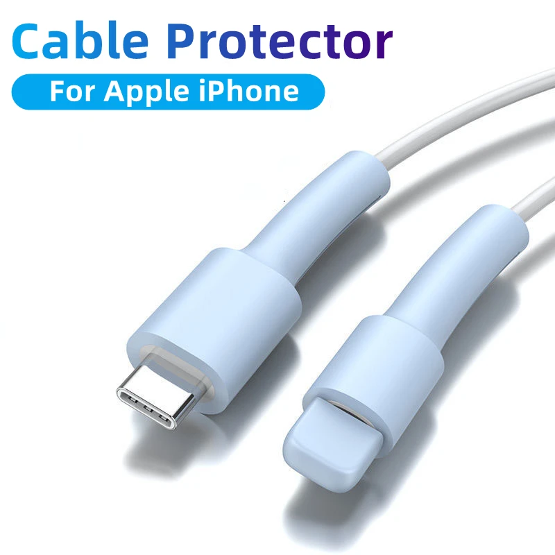 For Apple 4th Cable Protector Data Line Cord Protective Case Cable Winder Cover For iPhone iPad USB Type C Android Cable Sleeve