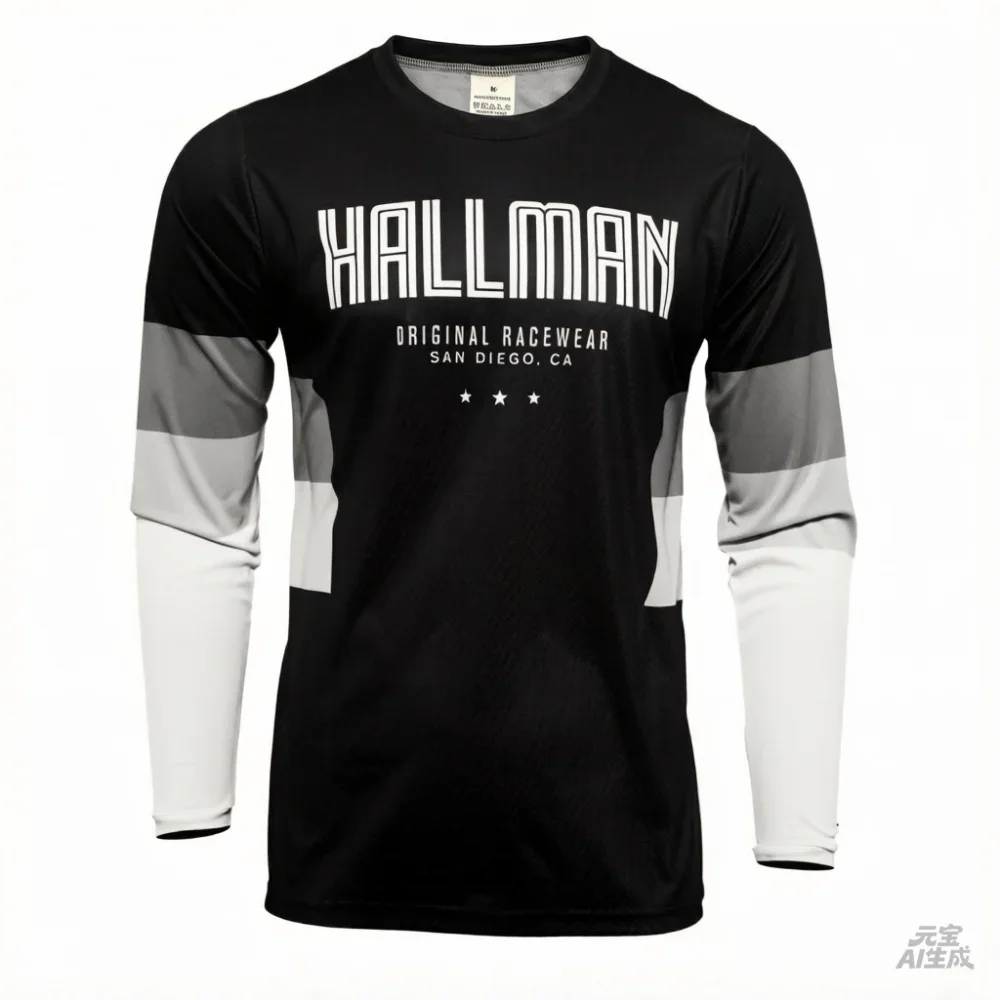 Autumn Winter Racing Motocross Jersey Men's Cycling Long Sleeved T-shirt Outdoor Men's Motorcycle Cotton Elastic Cycling T-shirt view 3