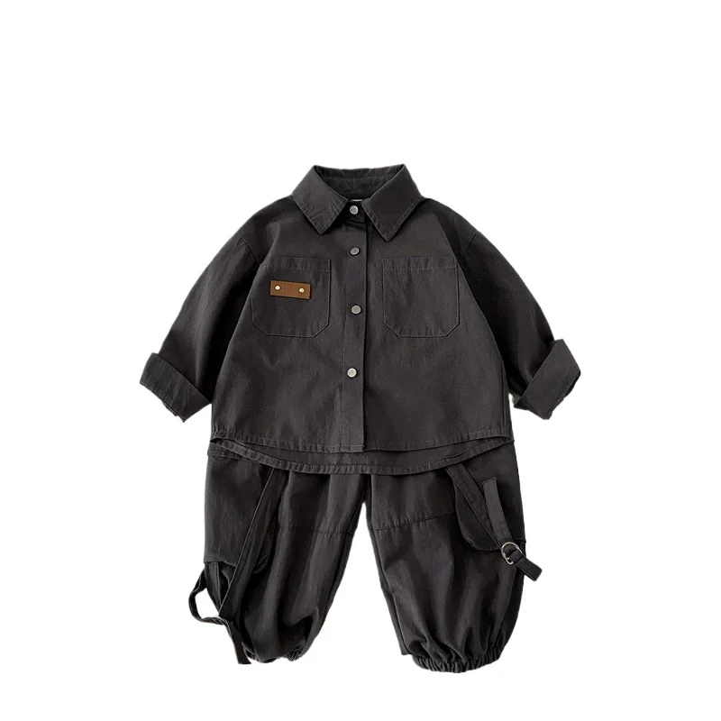 

Fashion Toddler Boys Clothes Sets Kids Cargo Shirt + Pants Children's Clothes