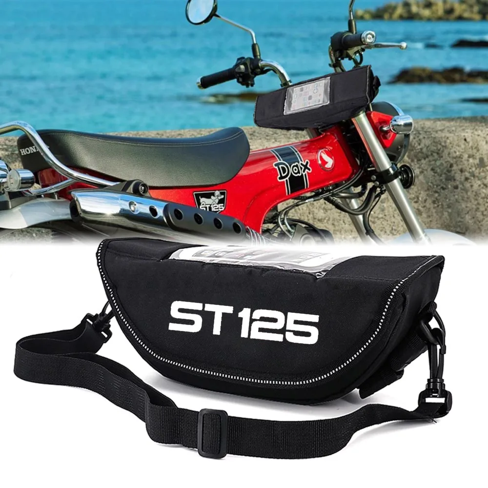 

Motorcycle handle bag navigation bag waterproof mobile phone bag For Honda DAX 125 ST125 Handlebar storage Bag