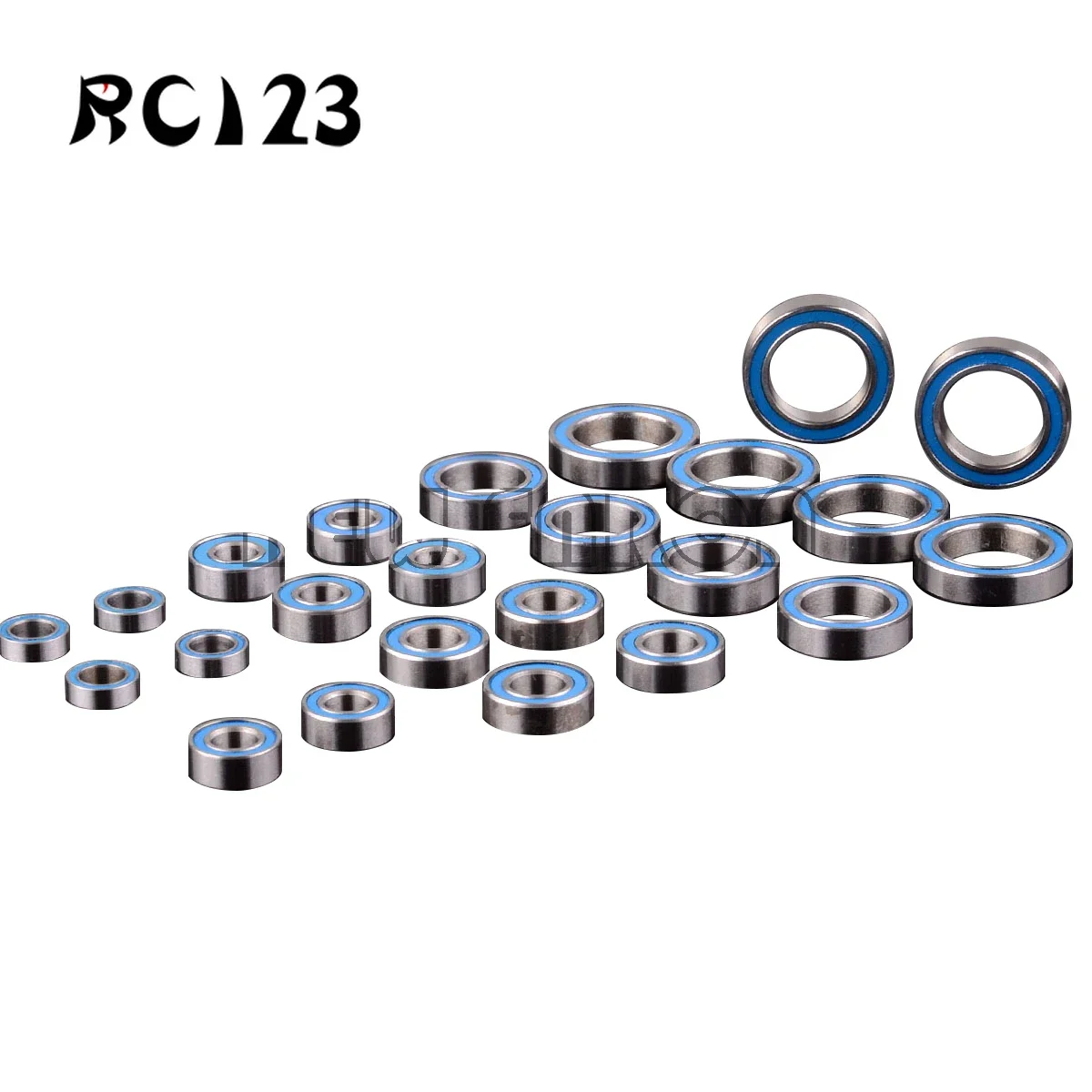 24Pcs Blue Rubber Sealed Ball Set 52100 Chrome Steel Bearing for RC Car Team Losi TEN-SCTE Accessories