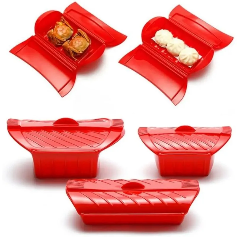 Práctico vaporizador de silicona, estante de vapor de fácil limpieza, respetuoso con el medio ambiente, funda para microondas, accesorios de cocina