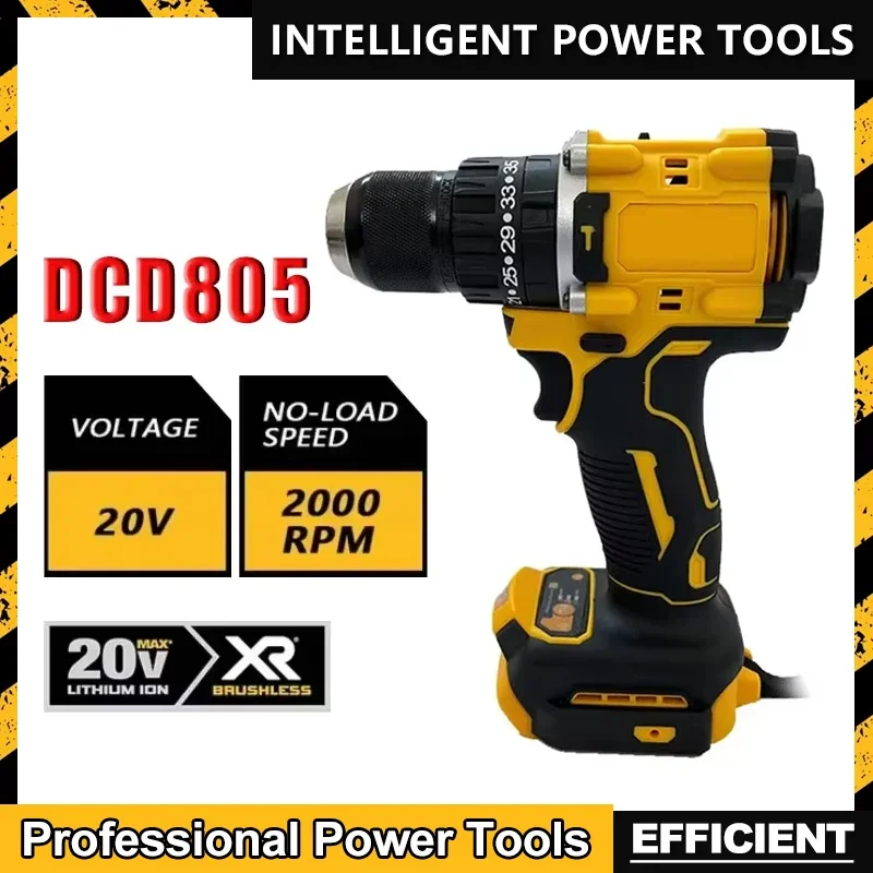 

Подходит для DEWALT DCD805, бесщеточная ударная дрель, аккумуляторная электрическая дрель, многофункциональная ручная дрель, мощный электрический инструмент с переменной скоростью