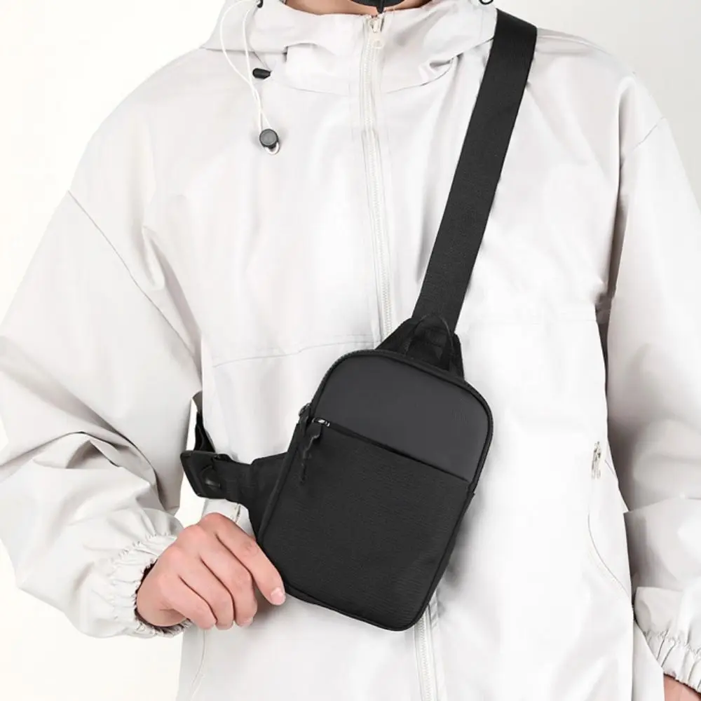

Casual Waterproof Crossbody Slings Bag Portable Oxford Men's Shoulder Bag Unisex Mini Chest Bag Travel