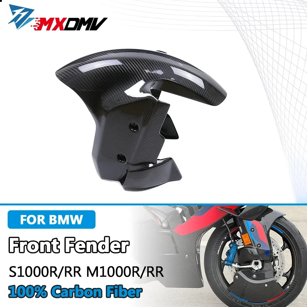

For BMW S1000RR M1000RR S1000R M1000R S1000XR 2014 -2020 2021 2022 2023 100% Carbon Fiber Front Fender Motorcycle Accessories