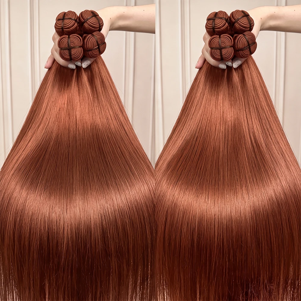 Vietnamese 30# Auburn Brown Bone Straight Bundles 100% Human Hair Natural Black 2 3 4 Pcs 22 24 26 Inch Real Remy Weave Silky Raw Hair Unprocessed Double Weft Human Hair Bundles Extensions