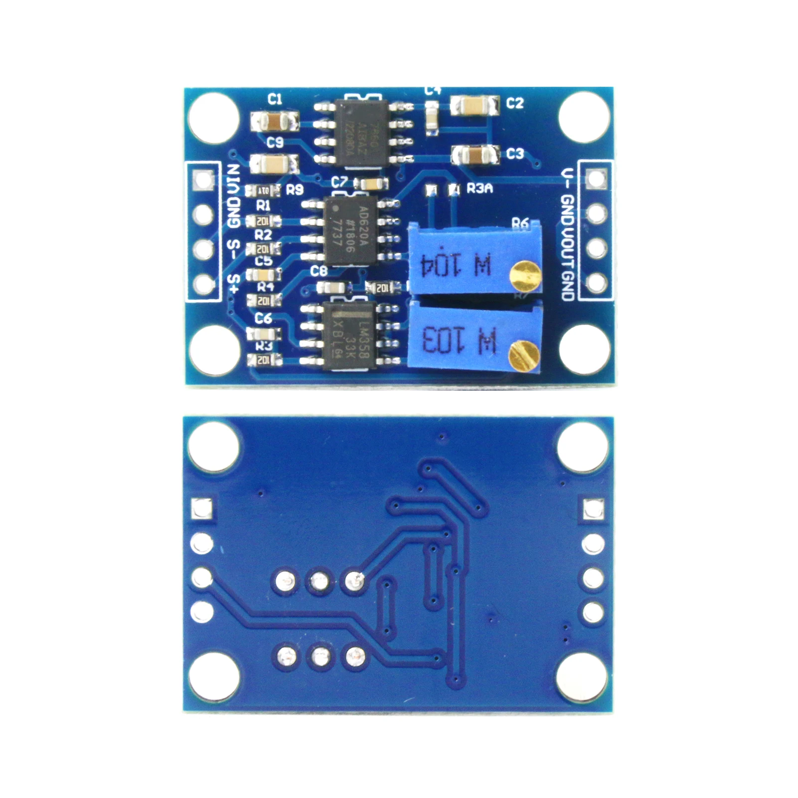 Voltage amplifier module, high precision, microvolt/millivolt, small signal instrumentation amplifier board, transmitter