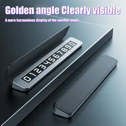 Phone Number Plate Stylish Artificial Leather Phone Number Card License Plate Digital Car Temporary Parking Card Phone Number