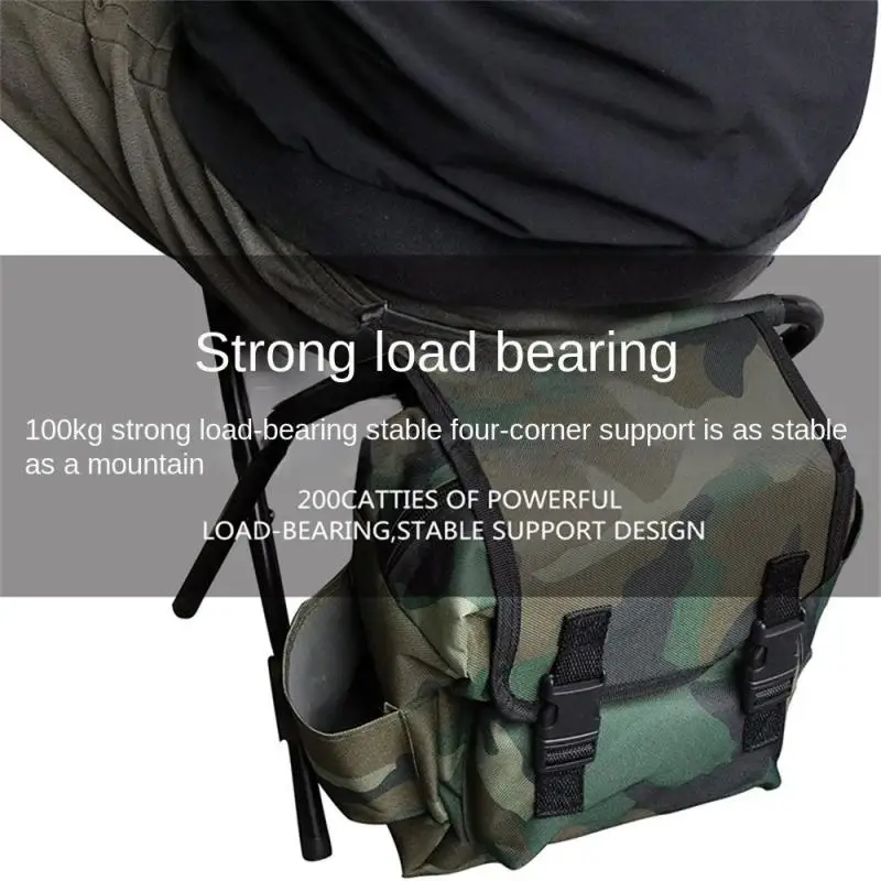 1/2PCS Outdoor Folding Camping Fishing Chair Sturdy Comfortable Stool Portable Backpack Seat Bag Economy Fishing Chair Hiking