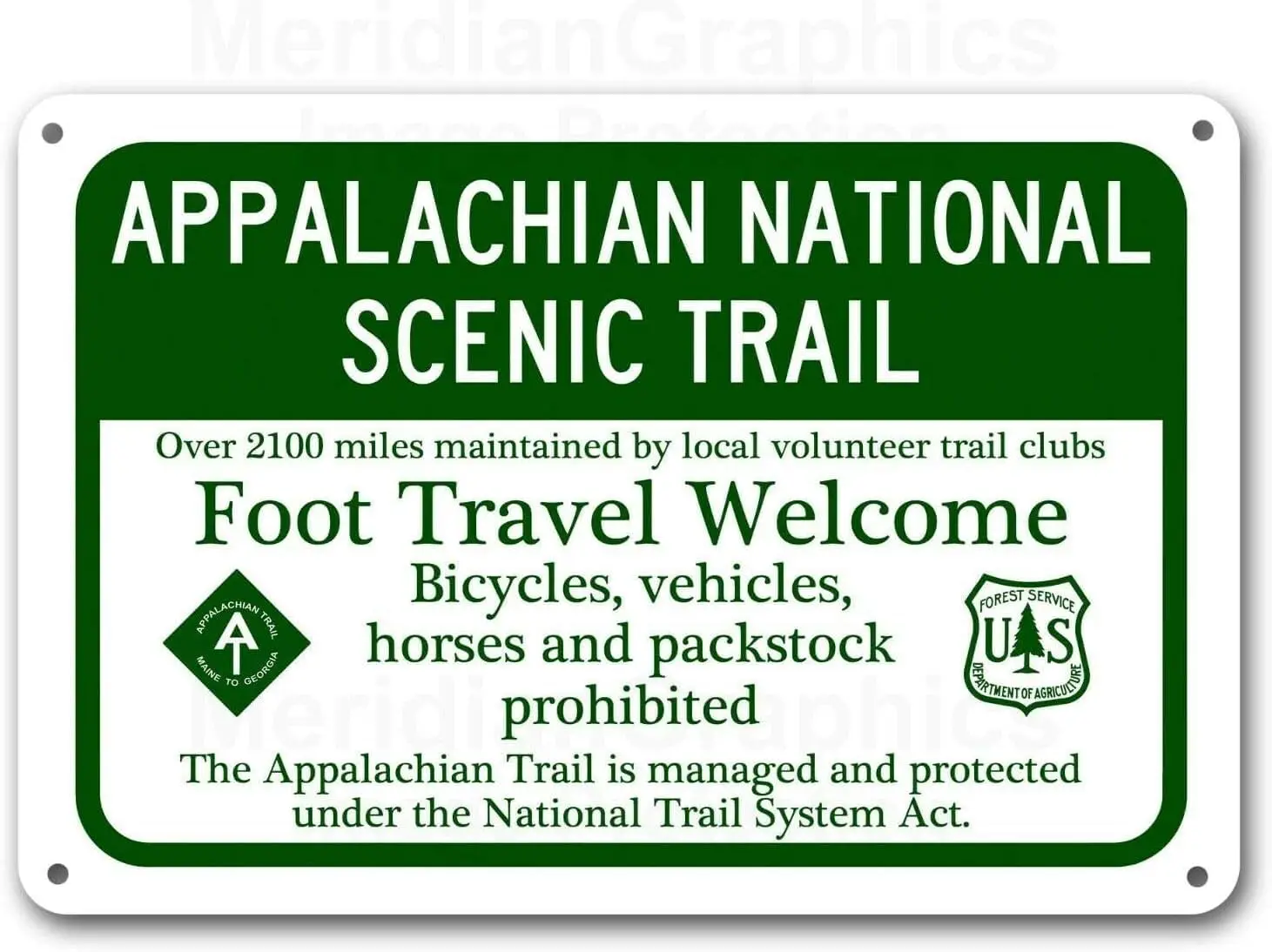 Beany Appalachian Trail Sign Aluminum Metal National Scenic Trail Thru Hiking Tin Sign Decor Metal Plate Plaque Aluminum Metal S