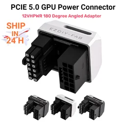 12VHPWR 180 Degree Angled Adapter 600W 16 Pin GPU Power Connector Pcie 5.0 Power Adapter for 12+4pin RTX 3090Ti 4070Ti 4080 4090