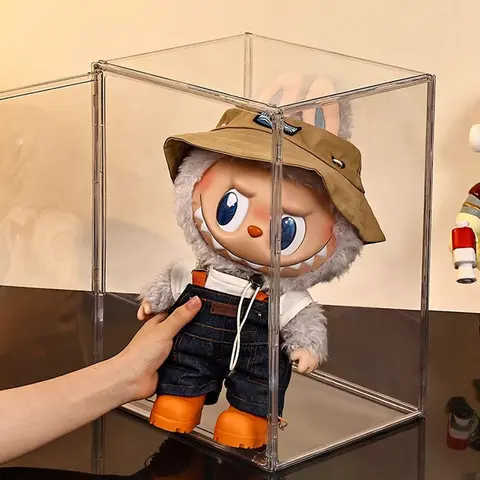 Labubu Displaylåda Transparent Labubu Big Leader Sommardocka Bomullsdocka Blindlåda Förvaringsskåp 8 best sales förvaring av blinda lådor - №2