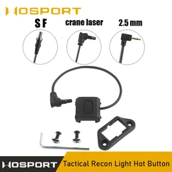 Tactical Recon Light Hot Button, Pressure Remote Switch Suitable for Surefir M300 M600 DBAL-A2 PEQ15, Picatinny Rail