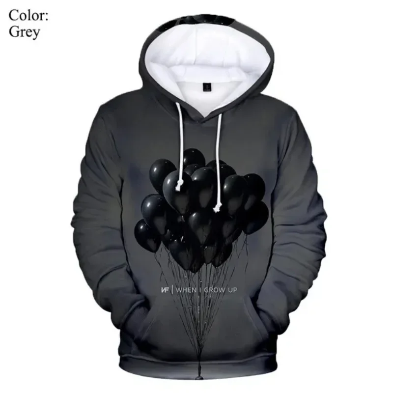 Rapper NF 3D Print Hoodies Men/women's Long-sleeved Sweatshirts Autumn and Winter Warm Streetwear Popular Youth Hip Hop Tops