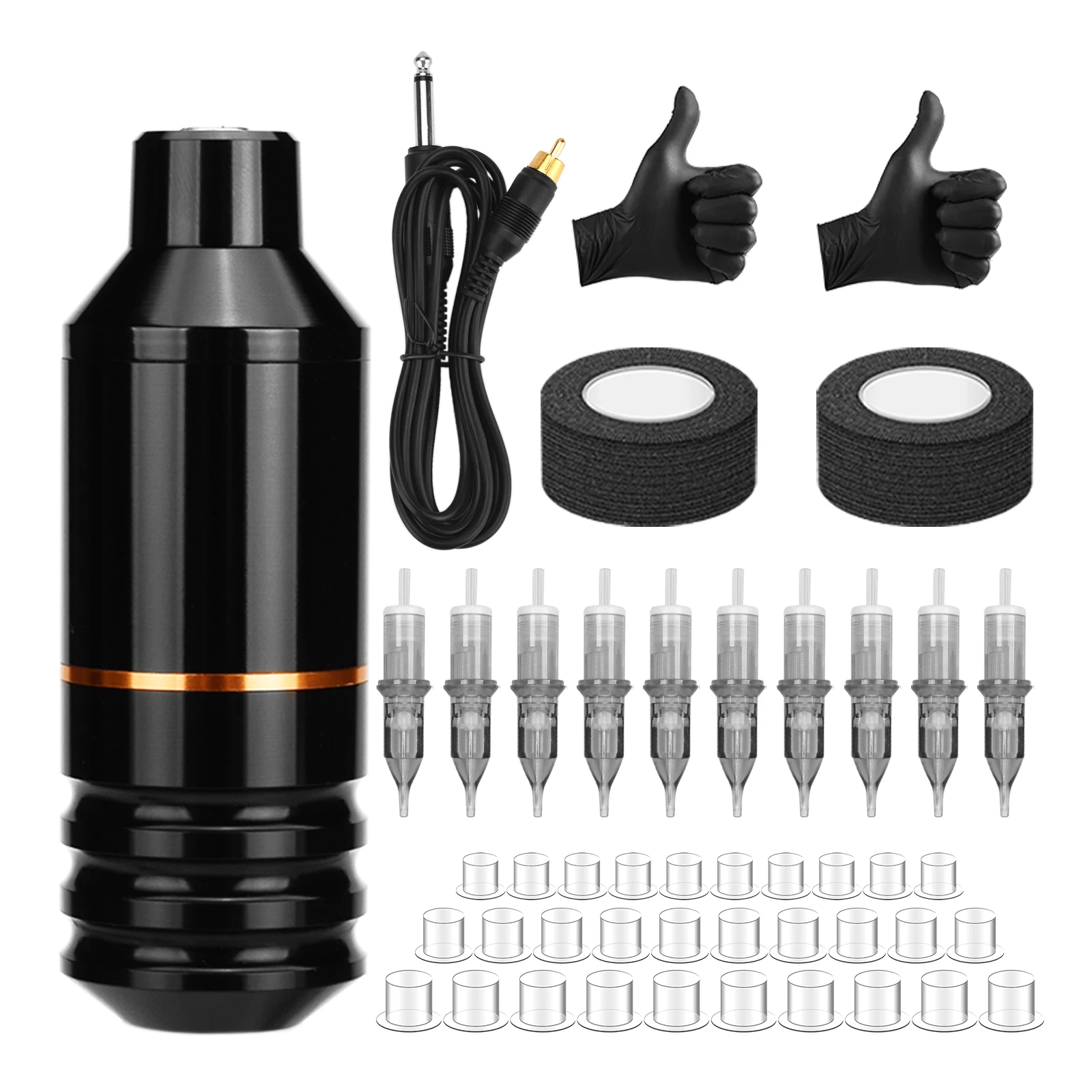 

Роторная ручка для татуировки 3RL Игла для картриджа для татуировки 1 комплект Мотор RCA Блок питания Пистолеты Набор машин Татуиров Боди-арт Перманентный макияж