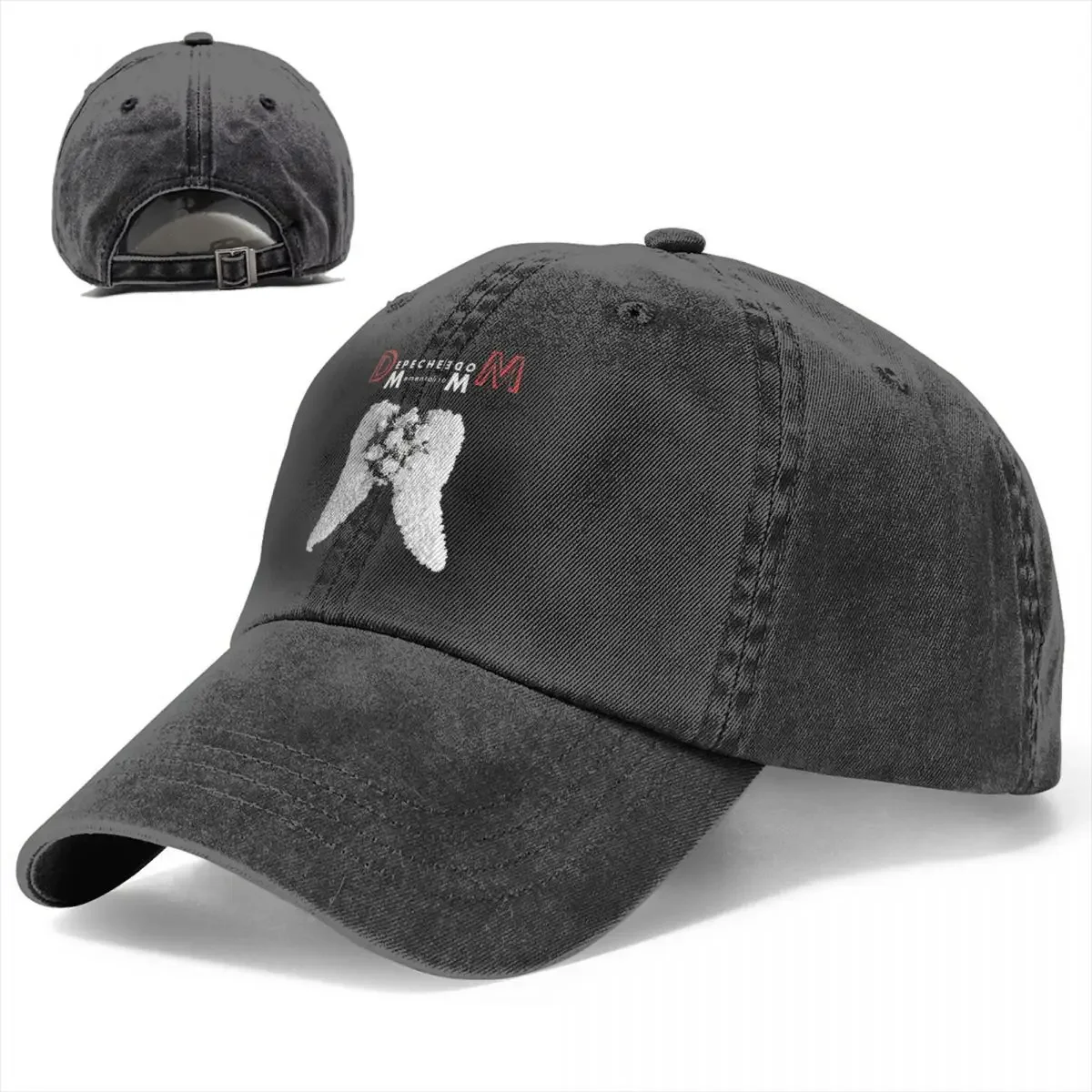 Retro DM White Wings Baseball Caps Men Women Distressed Cotton Snapback Hat Depeches Mode Outdoor Adjustable Fit Caps Hat