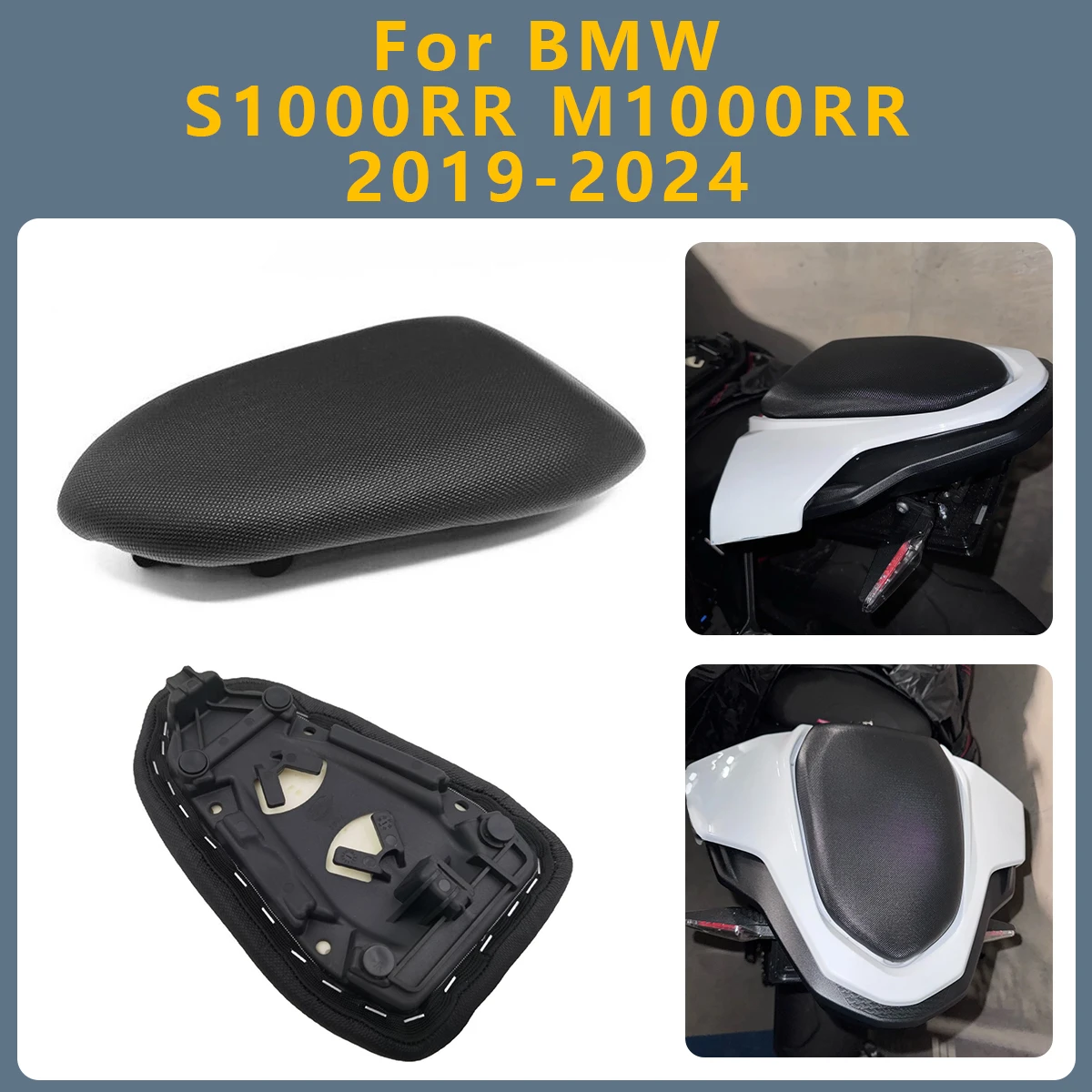 

Motorcycle Rear Pillion Passenger Rear Seat Cushion For BMW S1000RR M1000RR S 1000 RR 2019-2024 Shock-absorbing seat cushion
