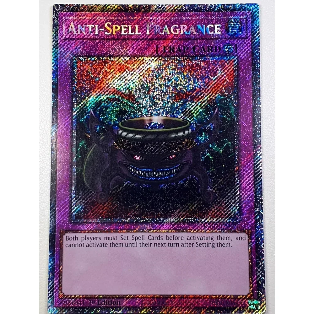 

DIY Yu-Gi-Oh! English Version RA02-EN076 PSCR Anti-Spell Fragrance Anime Peripheral Game Collection Card Holiday Gift