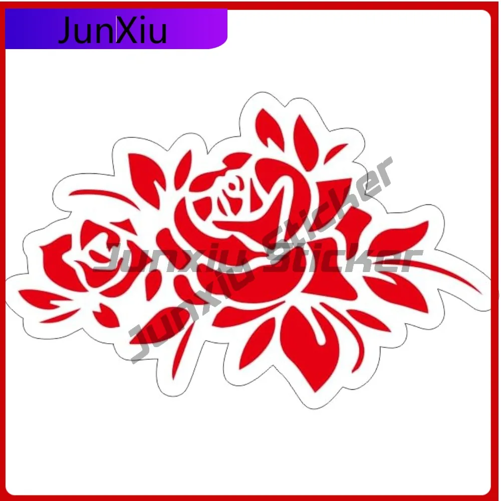 

Roses With Leaves Sexy Car Decals For Men Women Flower Car Decals Car Accessories Gorgeous Roses Red Cover Scratches Exterior