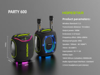 Hopestar Party600 Speakers 180W High Power Surround Stereo Waterproof Portable Partybox Speaker 3DHIF Sound Wireless Subwoofer