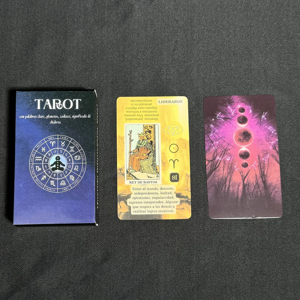 Significato sulle carte Mazzo di tarocchi versione spagnola inglese con spirito di Wondering invertito Tempo di avventura occulta Gioco da tavolo Bomboniere