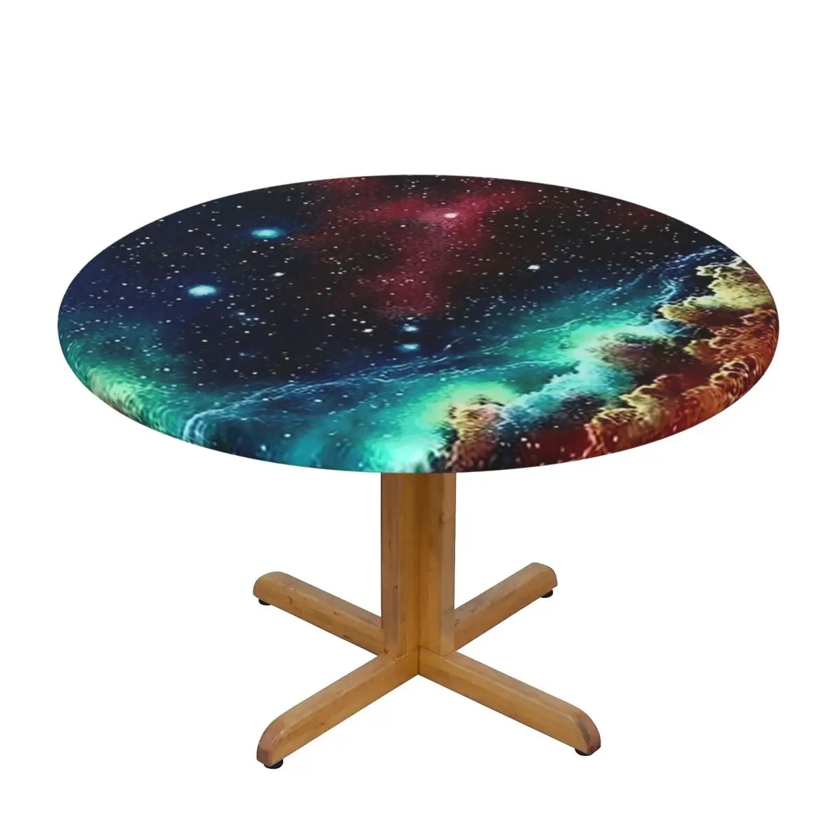 Constellation Star Clusters Galaxies Print Halloween Round Tablecloth Oilproof Table Cloth for Kitchen Events Dining Table Cover