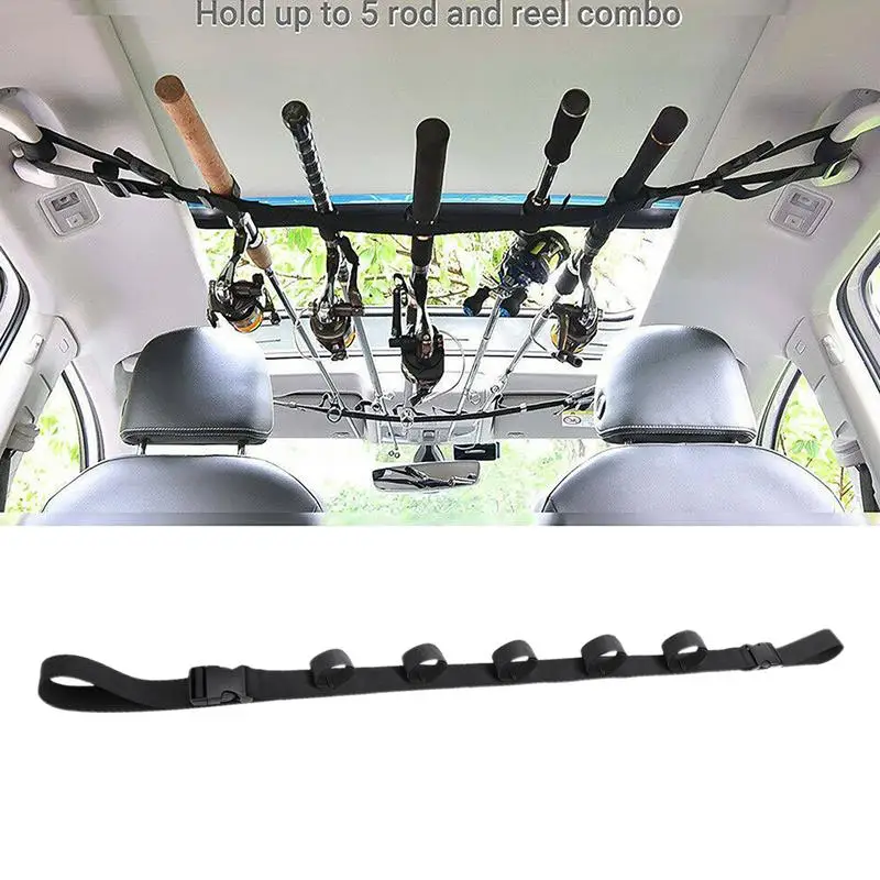 

Car Fishing Rod Holder Strap Multi-functional Fixed Belt Car Fishing Rod Holder Convenient Solution Fishing Pole Storage Carrier