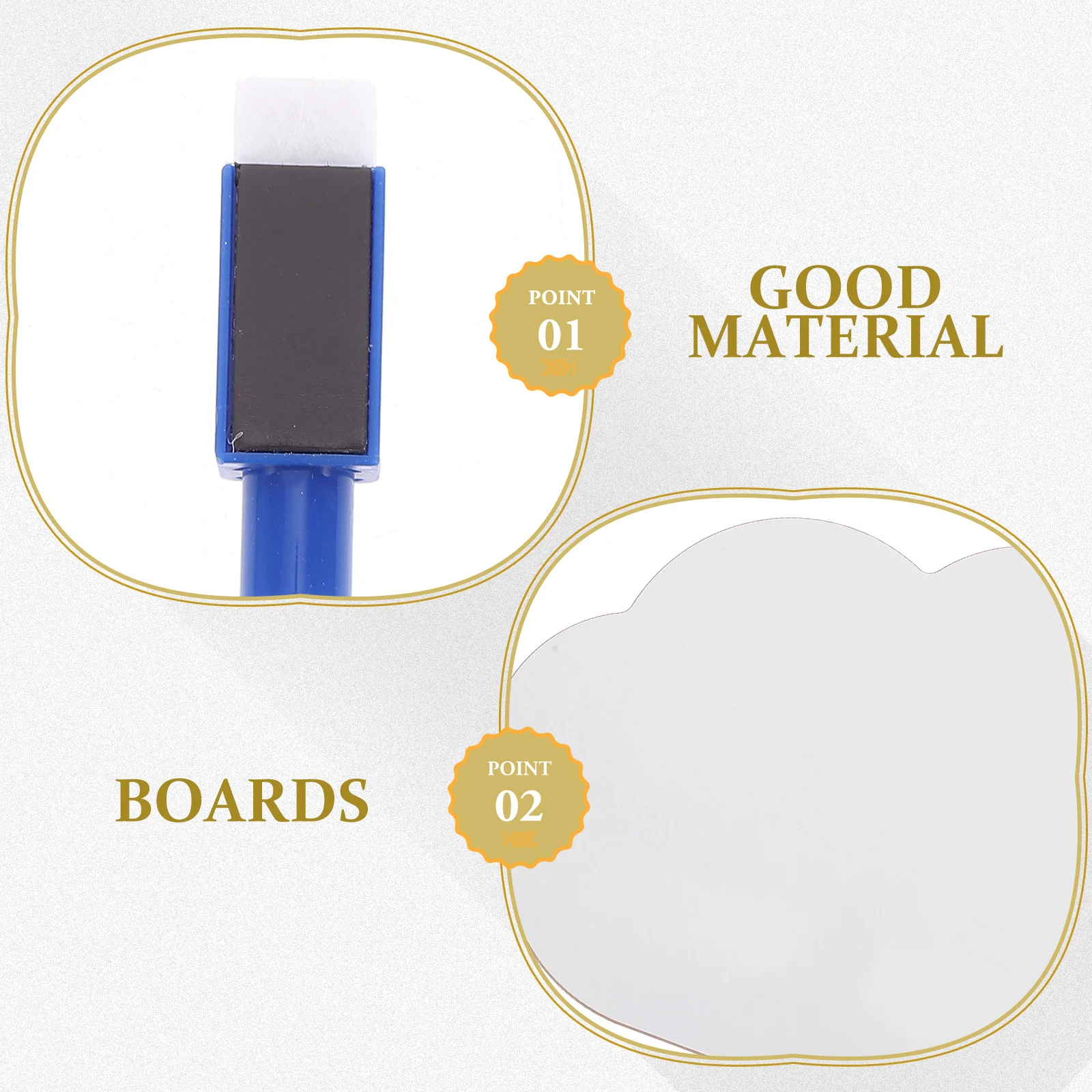 

1 Set Student White Boards With Handle Reusable Dry Erase Paddles Classroom Answer Boards Portable Writing For