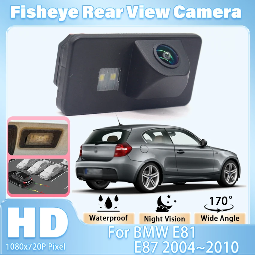 1080x720P HD Rear View Camera for BMW E81 E87 2004~2010 CCD Night Vision Backup Camera License Plate Camera Original Hole Camera