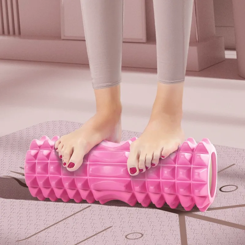 Rodillo de Yoga hueco de EVA, rodillo de Masaje, colmillos de Lobo creciente, rodillo de eje de espuma, relajación muscular, Fitness, Rodillo Masaje Muscular