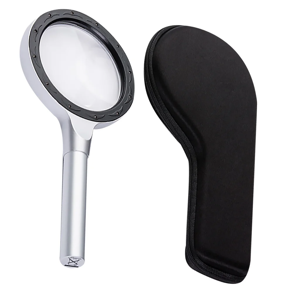 

Bright White Light Magnifier Handheld Reading Without for Daily Use Low-light Condition LED