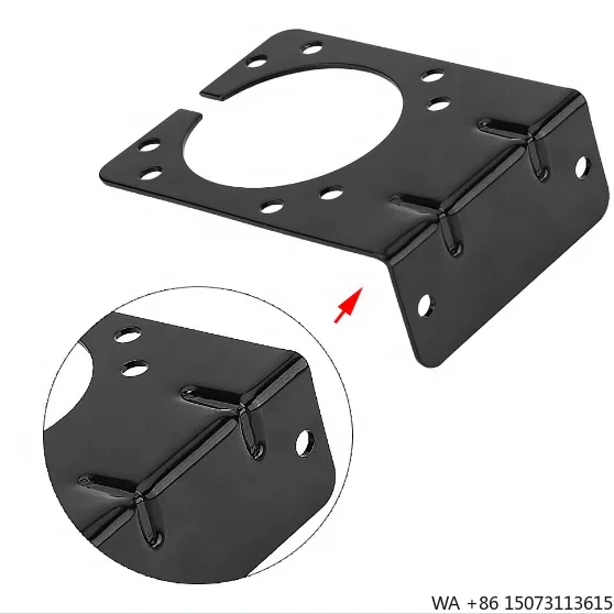 

Black Metal Trailer Connector Bracket Holder for 7-Pin Caravan Towing Socket