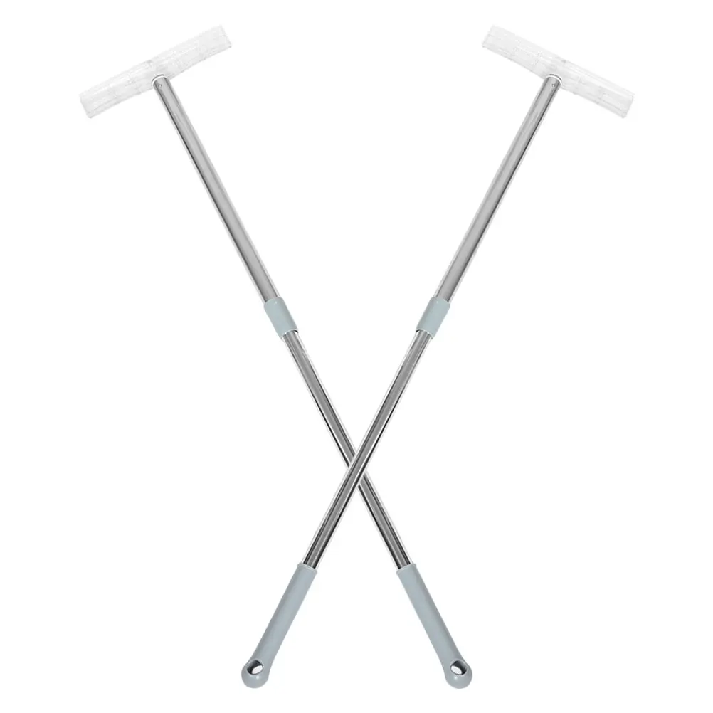 

2pcs Telescopic Sign Pole Extendable Handheld Stand Stainless Steel Clip For Parade Election Sports Event Exhibition Placards