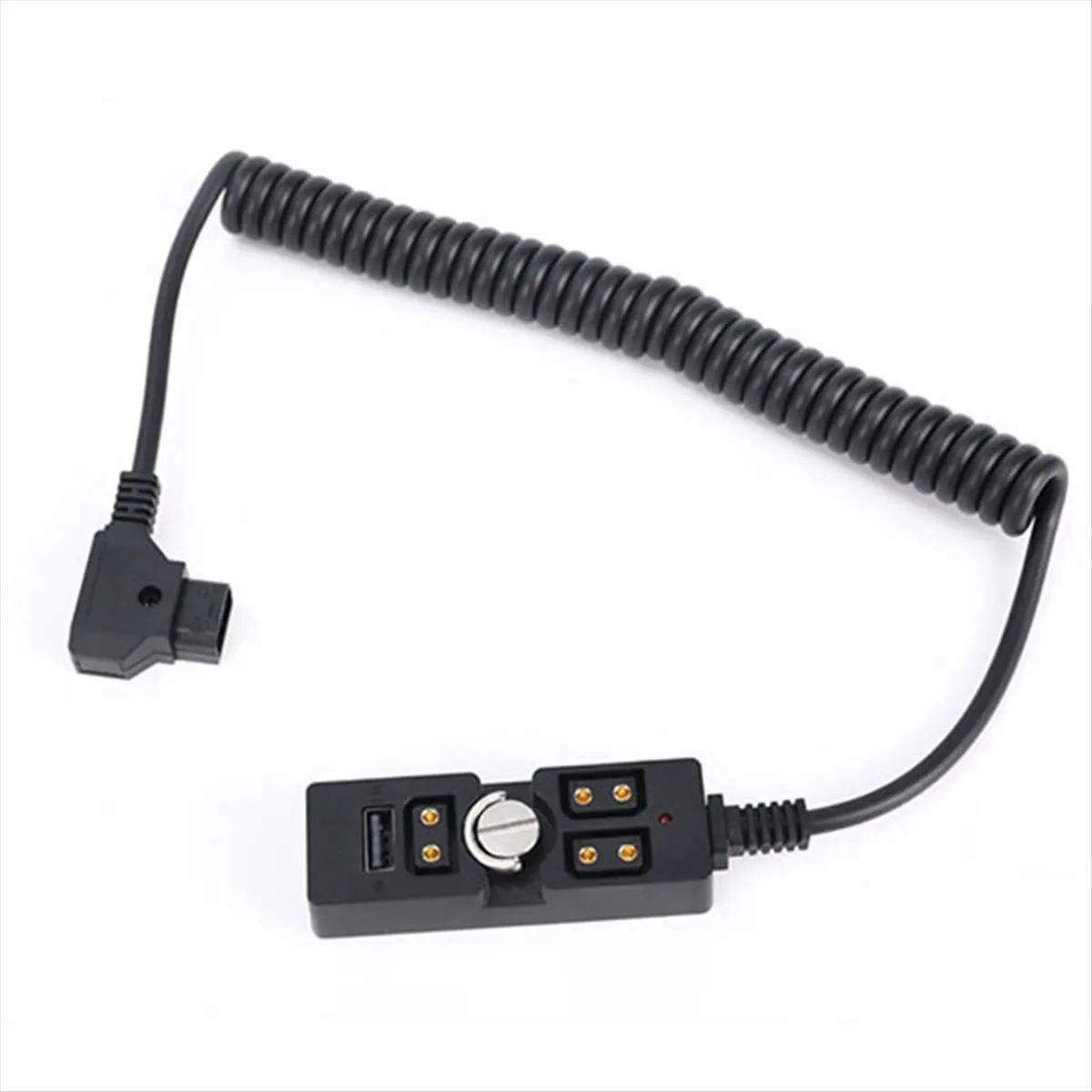 【~ New N07R】PU D Tap Male to 3 Port Female Splitter ,5V USB Indicator 1/4in Hand Screw Power Cable Connector for RED V Mount