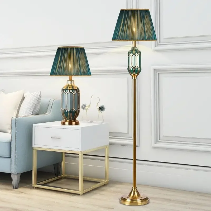 PLLY Modern Ceramics Floor Lamps Standing LED Creative American Luxury Fashion Table Light For Home Living Room Bedroom