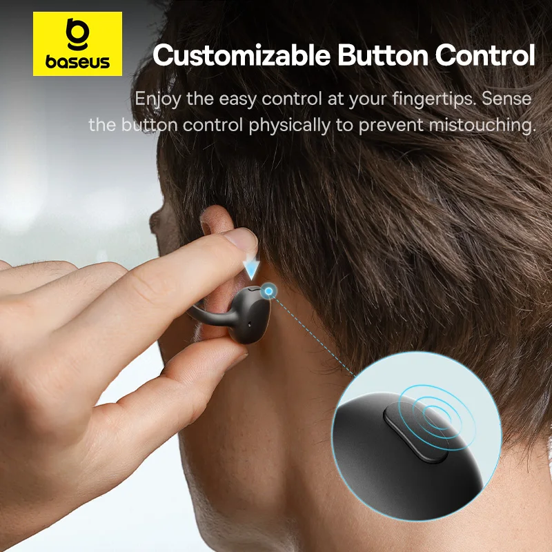Fone de Ouvido Sem Fio Bluetooth 5.4 Baseus Bowie MC1 Clip-on Esportivo — foto 4