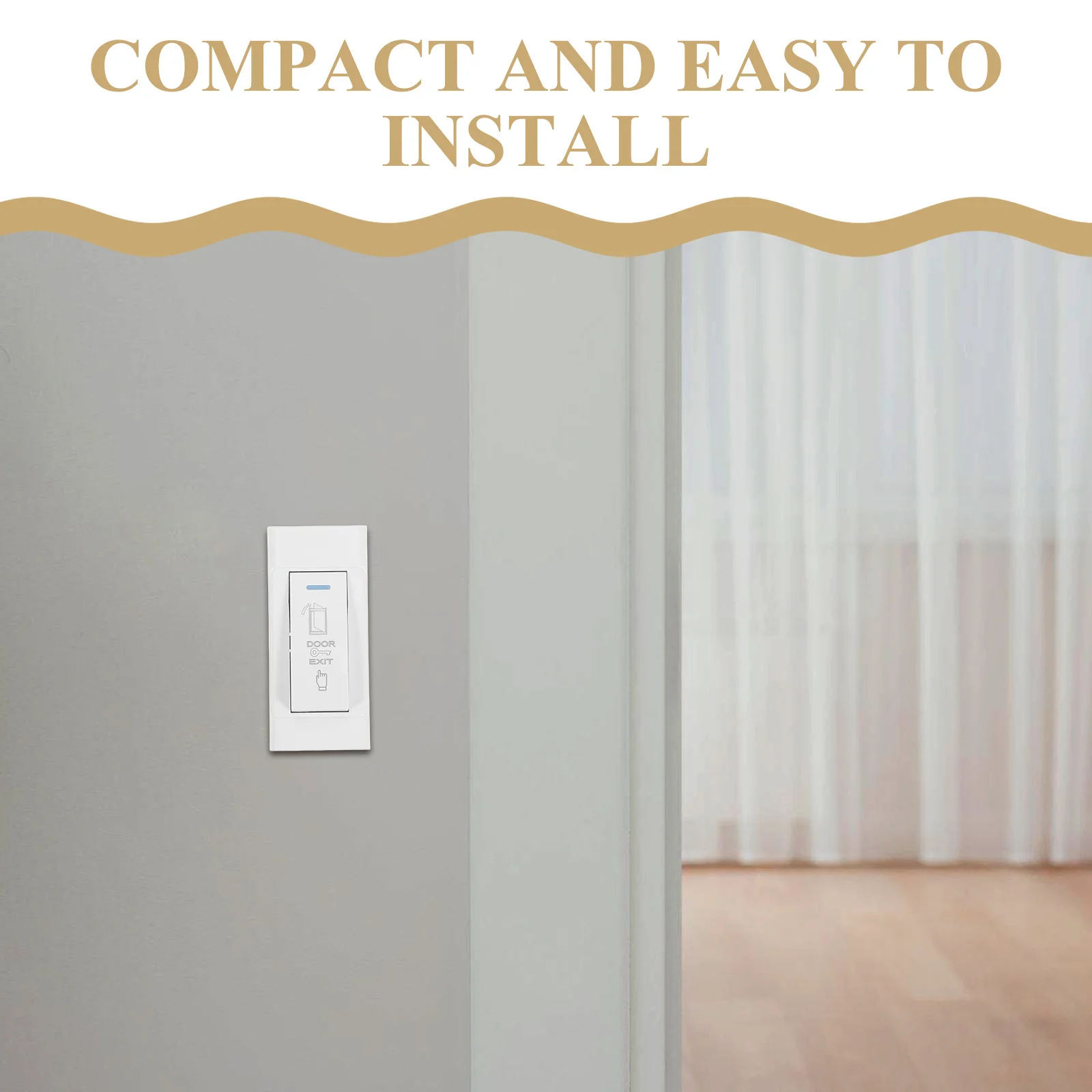 2 uds interruptor de alta resistencia botón de salida Panel montado en superficie Control de acceso de puerta hogar Oficina dormitorio armario