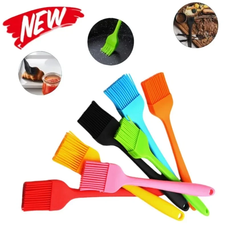 

Silicone barbeque brush Heat Resistant Oil Brushes for Pastry Cooking Smear BBQ Kitchen Bar Cake Baking Tools Utensil Supplies