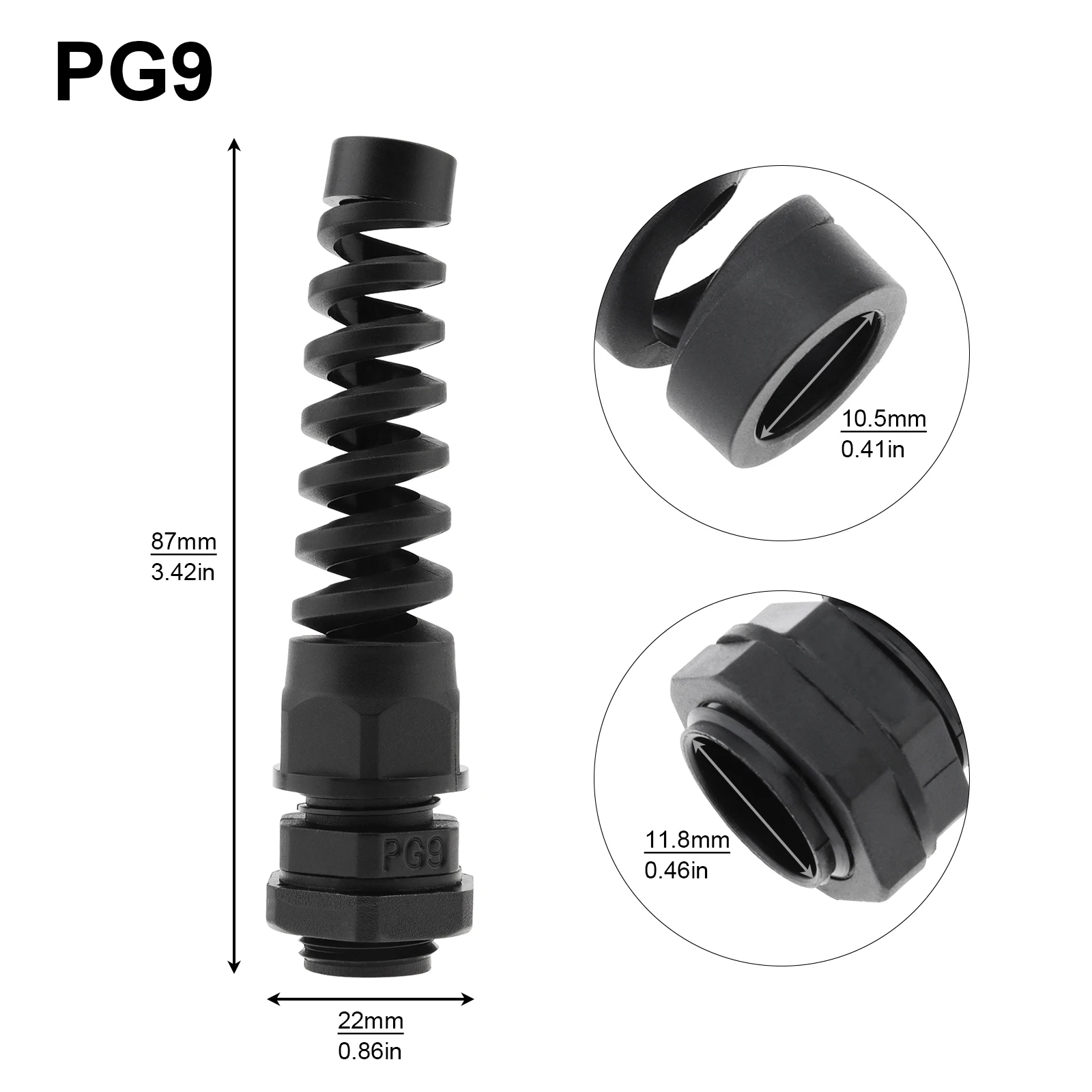 防水ナイロンケーブル,伸縮性のある調整可能なf lexスパイ - Cable Gland Waterproof のレビューと価格
