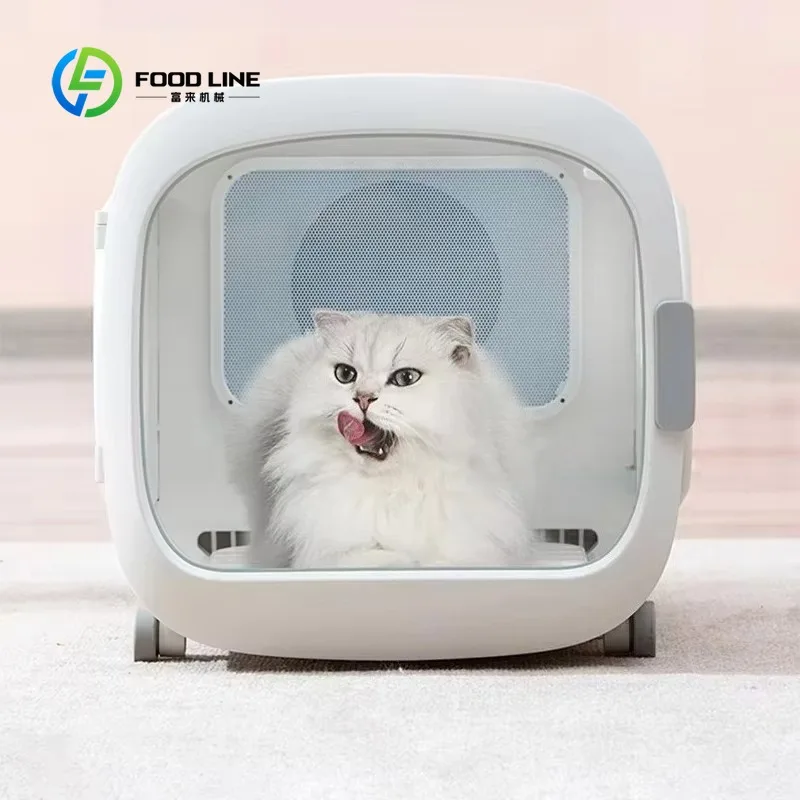Customized Portable Pet Dryer Low Noise Timer Function LCD Display Anion Drying Box for Indoor Home Use Pet Shop