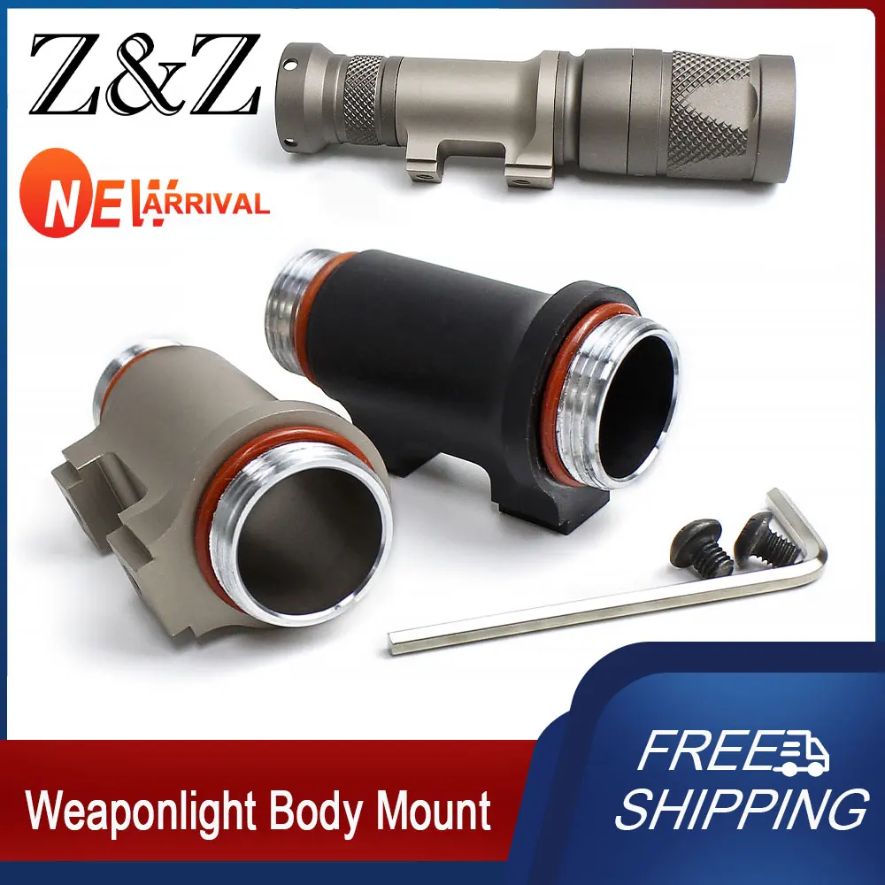 Weapon Flashlight Body Mount Adapter for M622V M323V IR M340V M340C Scout LIght Aluminum Z&Z 2024 New