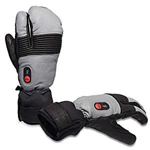 Heated Gloves Flexible Crab Finger Rechargeable Ski Mitten 7.4V Battery for Winter Snow Camping Hunting Hiking Heated Ski Gloves