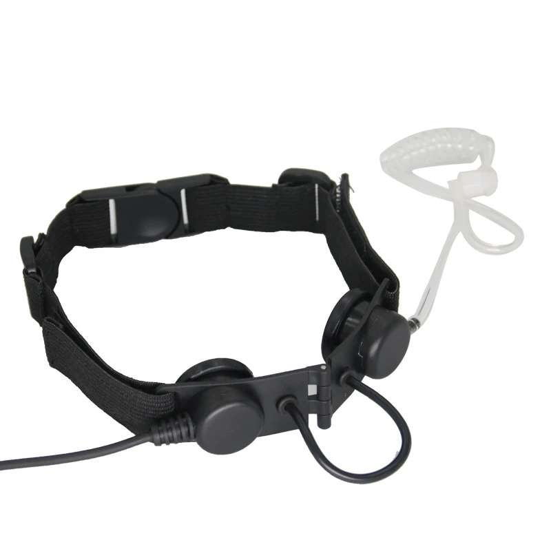 Imagem -04 - Tactical Throat Mic Dedo Impermeável Tubo Ptt Microfone de Alimentação Ciclismo Headconjunto Apto para Kenwood Baofeng Uv5r Tyt Rádio em Dois Sentidos cs