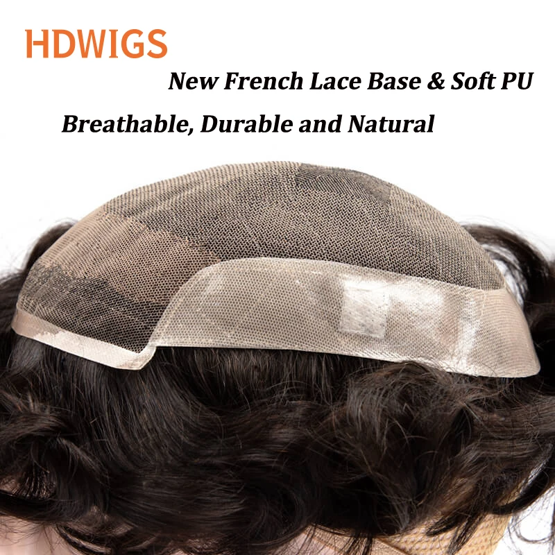 

Новые парики для мужчин, швейцарские кружевные парики из искусственной кожи, мужские капиллярные протезы, индийские парики из человеческих волос, прочный парик, естественная система человеческих волос, парик