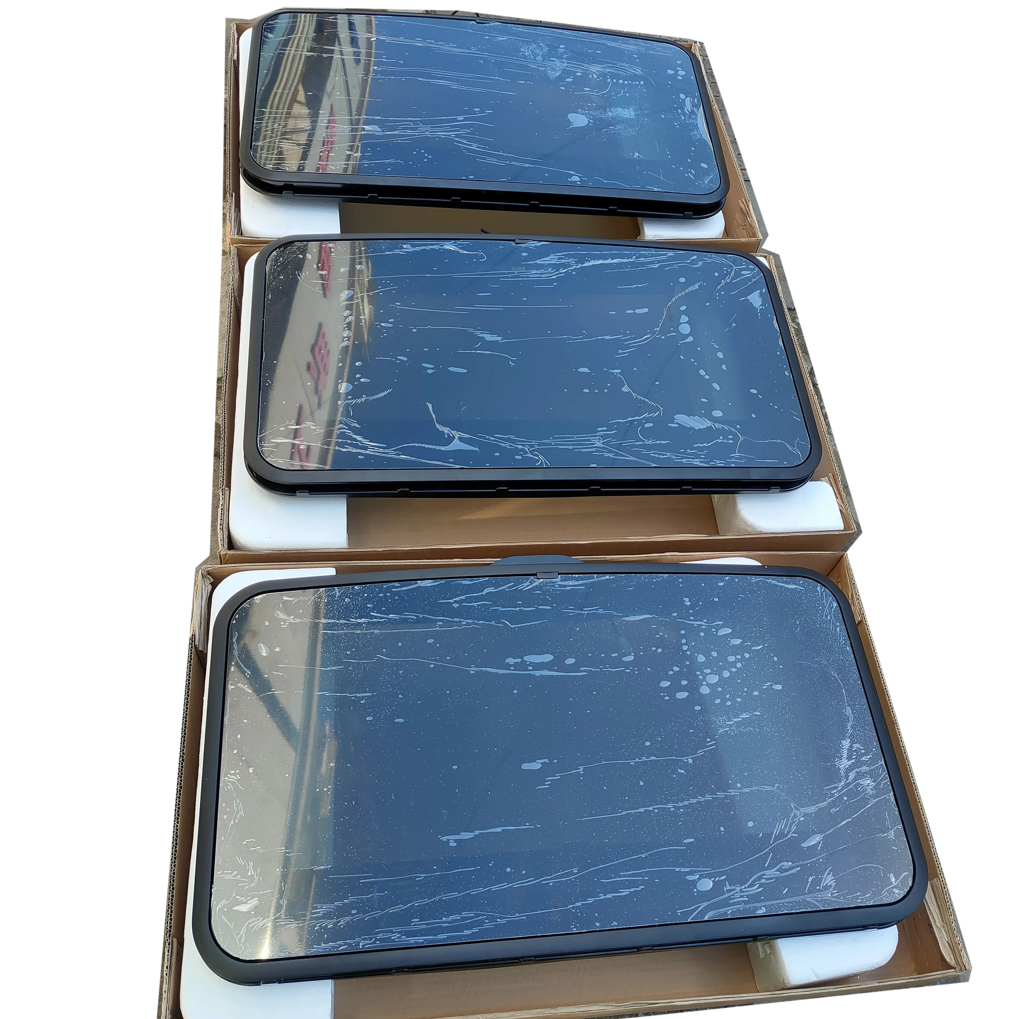 

Wholesale Factory Price Auto Parts Size 860*495mm Aftermarket Electric Universal Sunroof SC300 Sunroof Glass Assembly